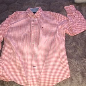 Pink and white checkered Tommy Hilfiger button up